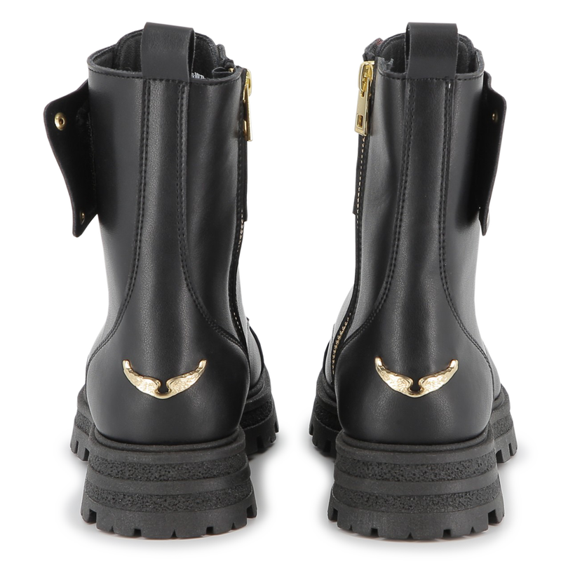 Bottes à lacets en cuir de vachette ZADIG & VOLTAIRE 
                    FILLE