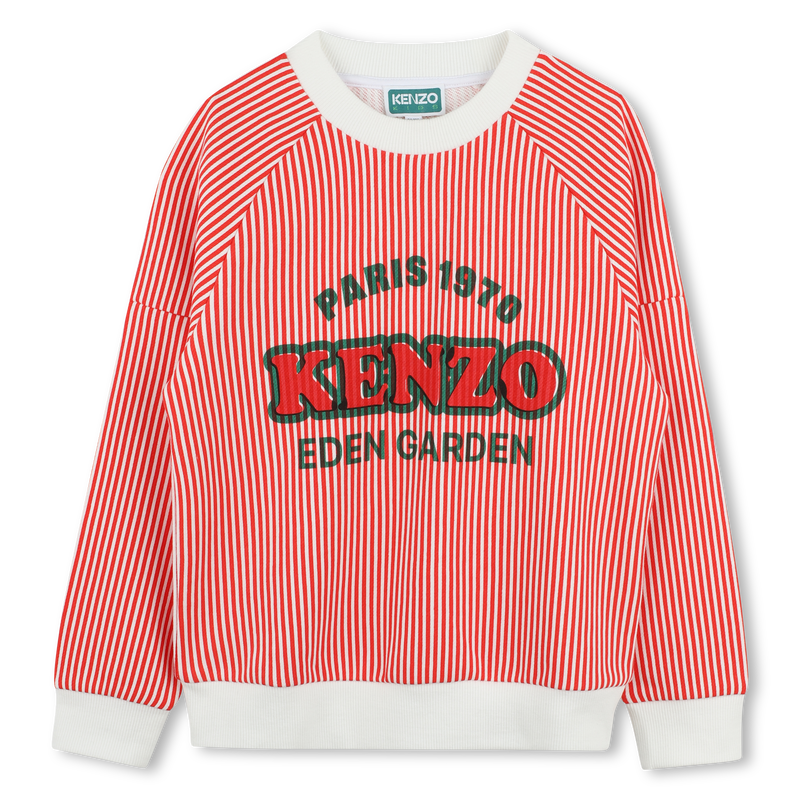 Sweat-shirt rayé en coton KENZO KIDS 
                    GARCON
