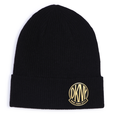 Bonnet en tricot avec revers DKNY FILLE