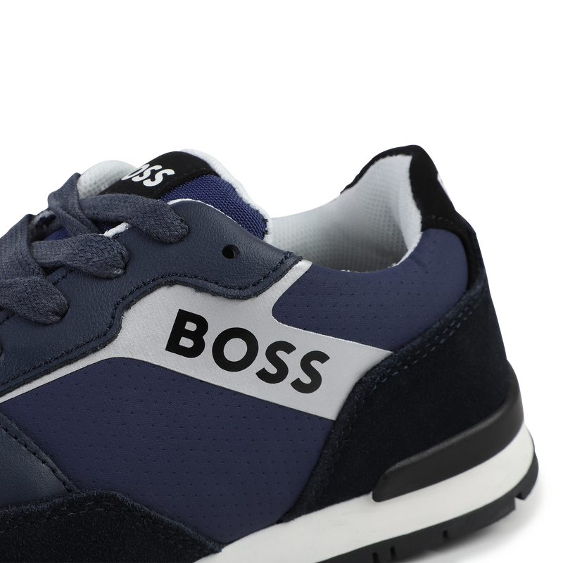 Baskets à lacets avec cuir  de vachette BOSS 
                    GARCON