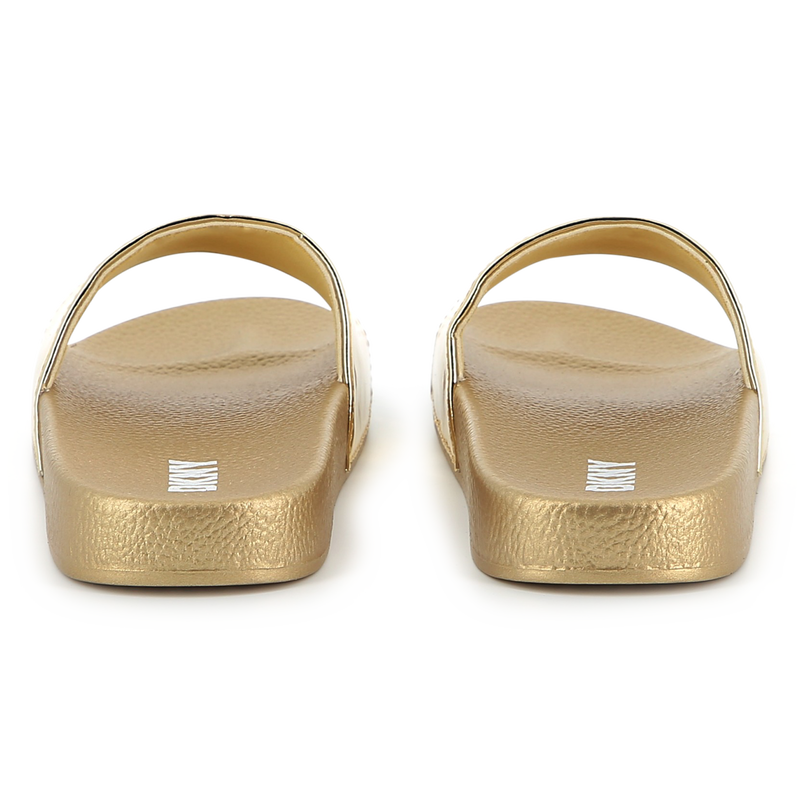 Claquettes métallisées DKNY 
                    FILLE