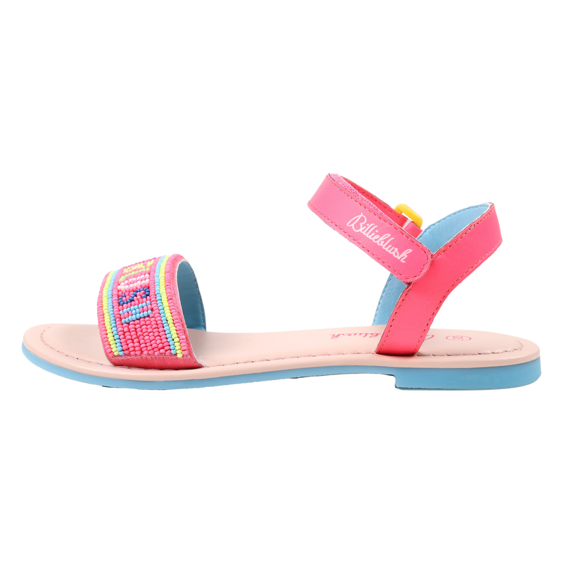 Sandales en cuir de vachette BILLIEBLUSH 
                    FILLE