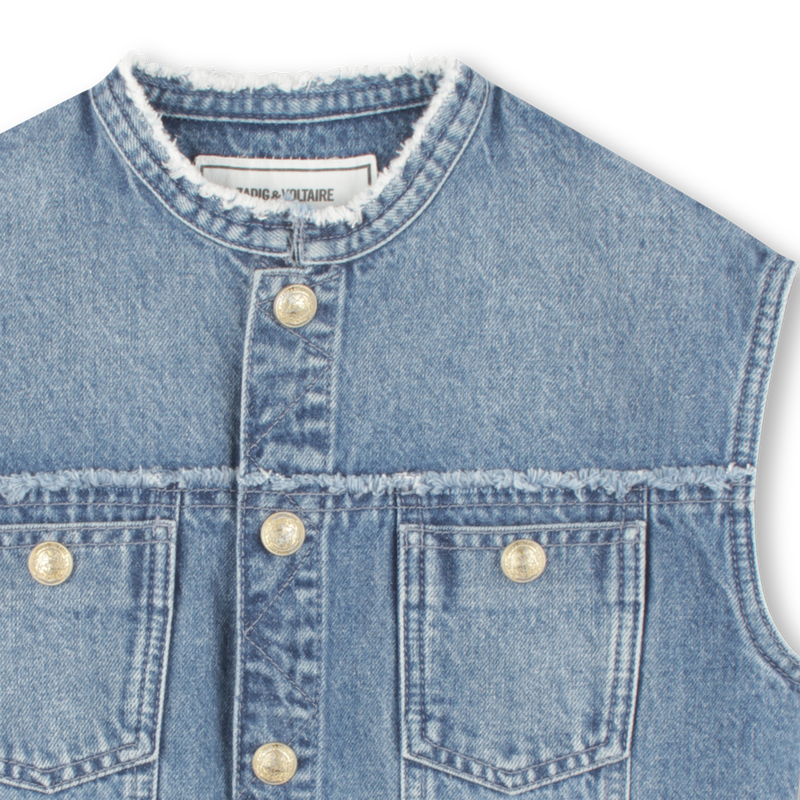 Veste sans manche en jean