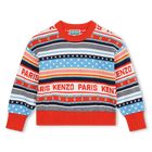 Pull en tricot jacquard KENZO KIDS 
                    FILLE