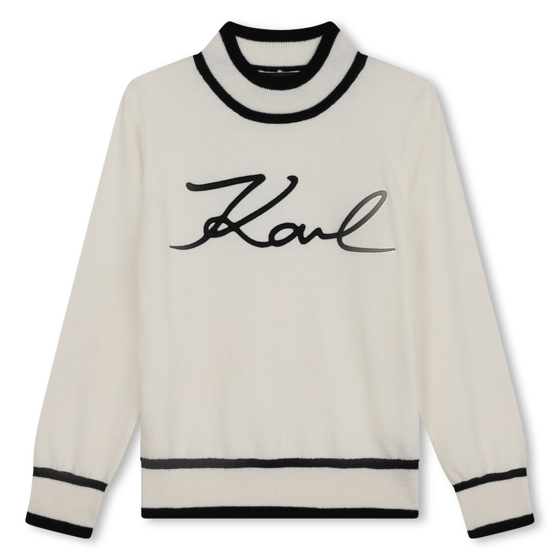 Pull avec broderie signature KARL LAGERFELD KIDS 
                    FILLE