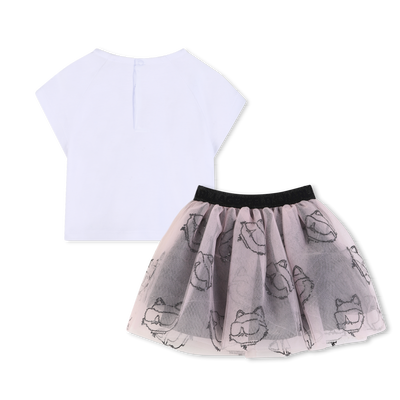 ENSEMBLE T-SHIRT ET JUPE KARL LAGERFELD KIDS FILLE