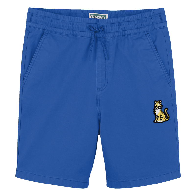 Bermuda en coton avec badge KENZO KIDS 
                    GARCON