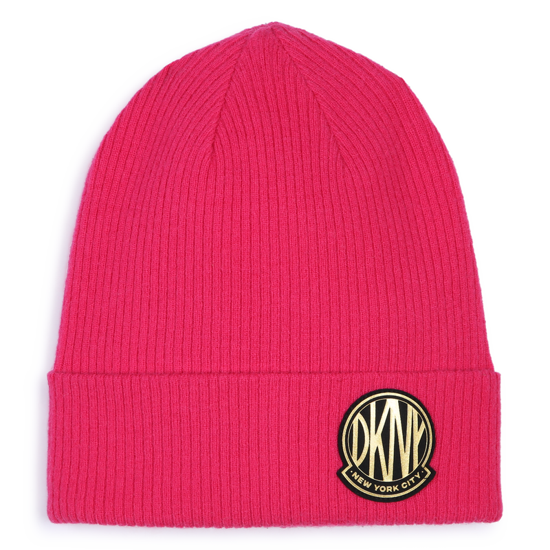 Bonnet en tricot avec revers DKNY 
                    FILLE