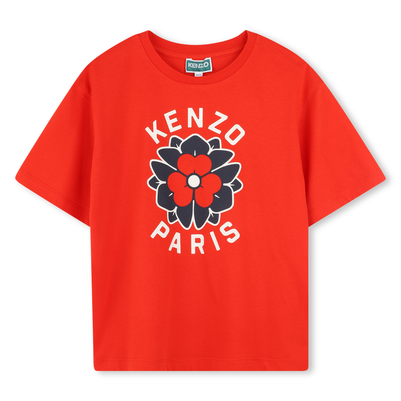 T-shirt avec imprim&eacute; sigl&eacute; KENZO KIDS 
                        FILLE