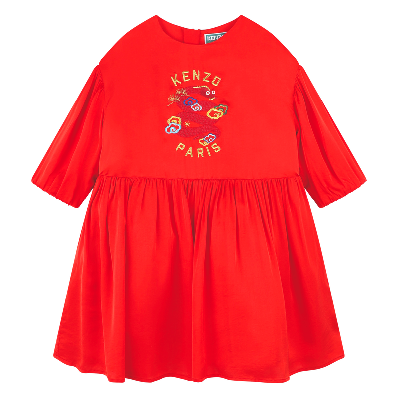 Robe évasée manches bouffantes KENZO KIDS 
                    FILLE