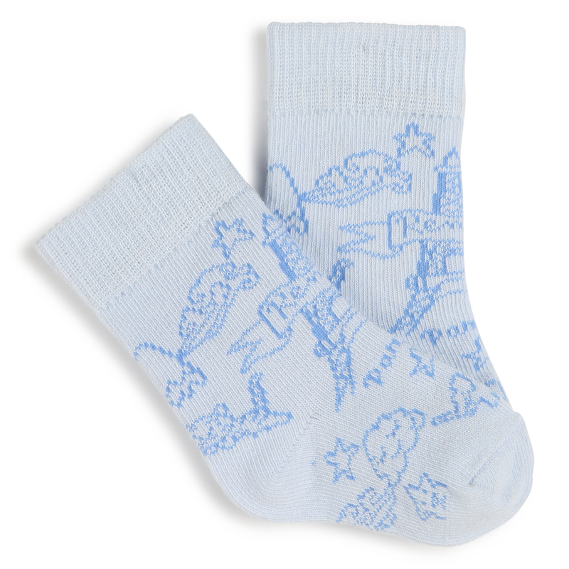 Duo de chaussettes en jacquard KENZO KIDS 
                    UNISEXE