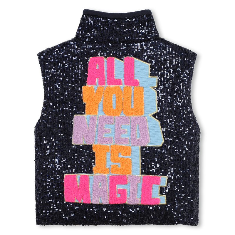Doudoune sans manche ornée de sequins BILLIEBLUSH 
                    FILLE