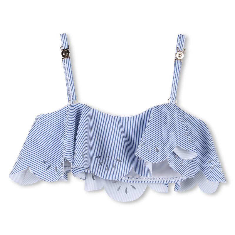 Maillot  2 pièces rayé à volant CHLOE 
                    FILLE