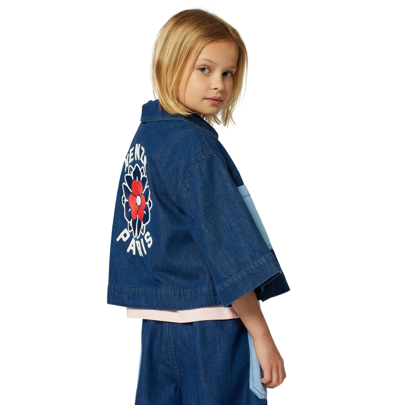 Veste en jean brodée KENZO KIDS 
                    FILLE