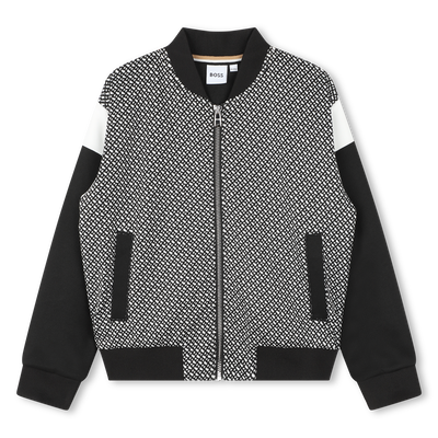 Cardigan zipp&eacute; bicolore BOSS FILLE