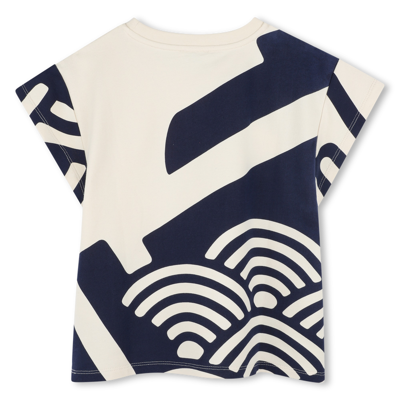 T-shirt en molleton &agrave; imprim&eacute;s KENZO KIDS 
                        FILLE