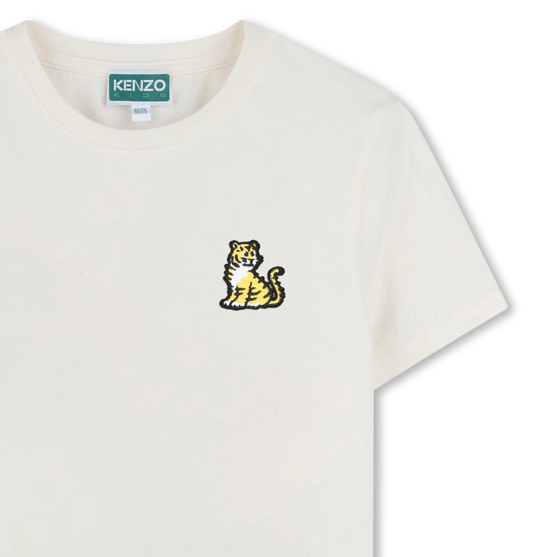 T-shirt en coton à badge brodé KENZO KIDS 
                    UNISEXE