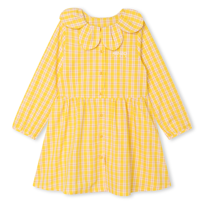 Robe en coton à col pétales KENZO KIDS 
                    FILLE