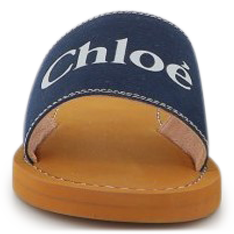 Claquettes en textile siglées CHLOE 
                    FILLE