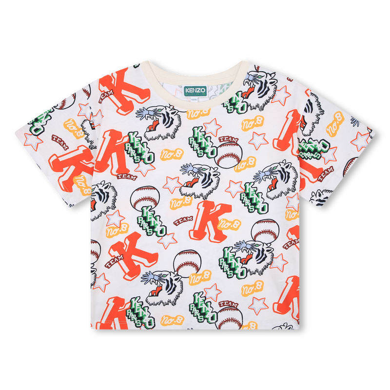 T-shirt en coton imprimé KENZO KIDS 
                    GARCON