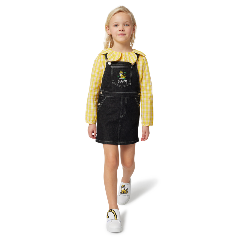 Baskets bande auto-agrippanteées cuir brodé KENZO KIDS 
                    UNISEXE