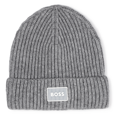 Bonnet tricot avec badge BOSS GARCON