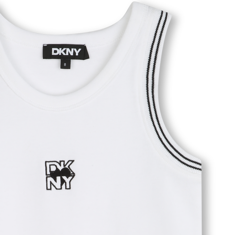 D&eacute;bardeur &agrave; c&ocirc;tes et broderie DKNY 
                        FILLE