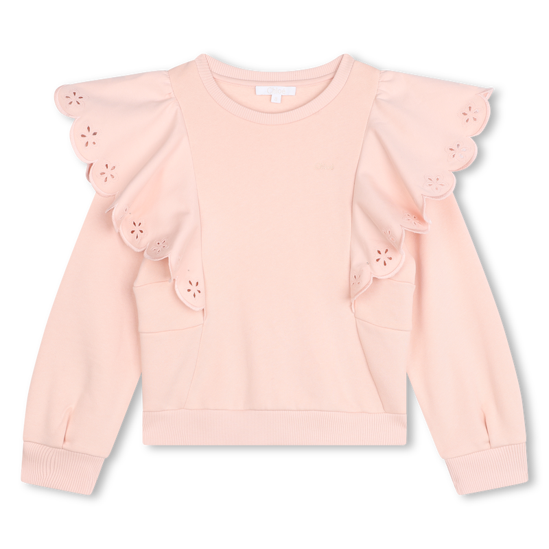 Sweat-shirt molleton à volants CHLOE 
                    FILLE