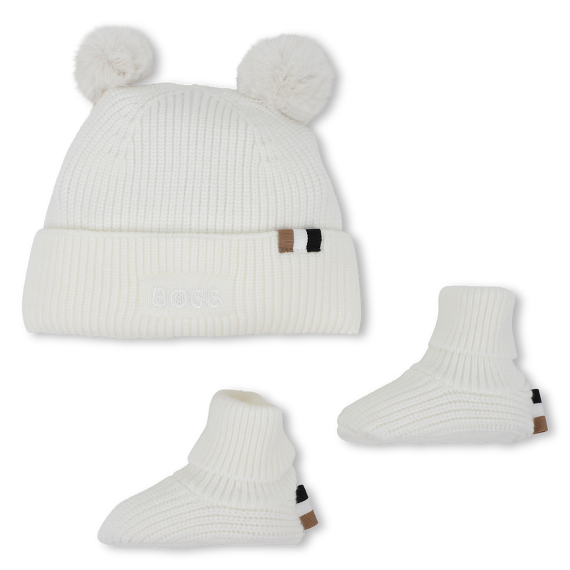 Ensemble bonnet et chaussons BOSS 
                    UNISEXE