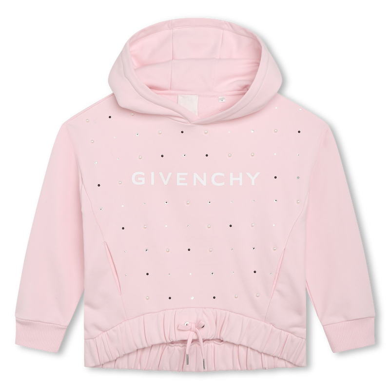 Sweat-shirt à capuche avec strass GIVENCHY 
                    FILLE