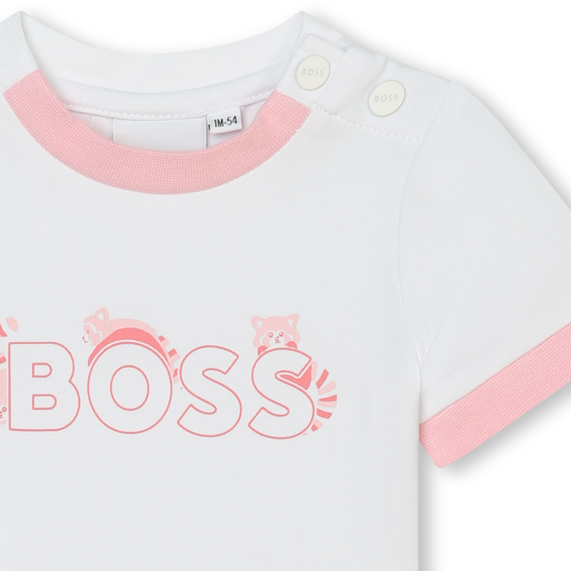 T-shirt avec col pressionné BOSS 
                    FILLE