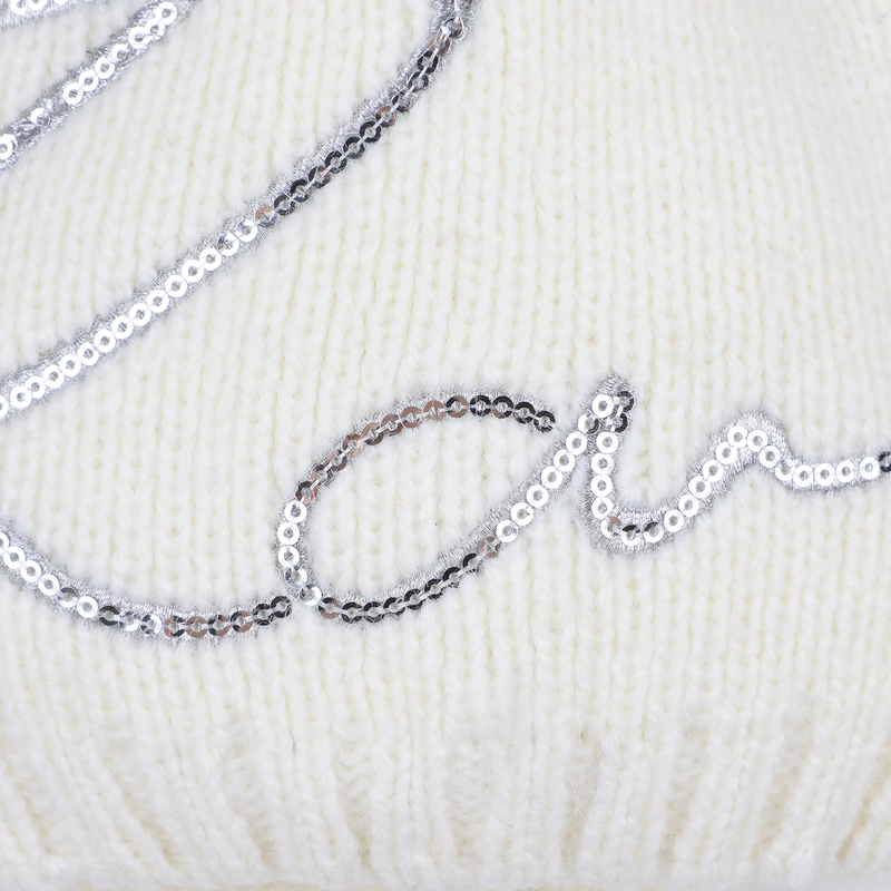 Bonnet tricot &agrave; pompon KARL LAGERFELD KIDS 
                        FILLE