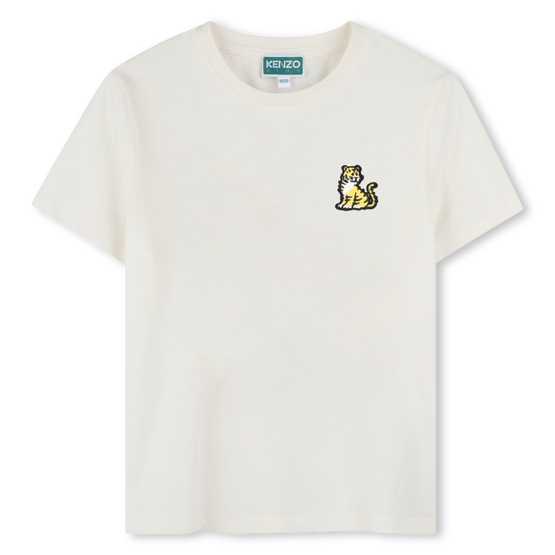 T-shirt en coton à badge brodé KENZO KIDS 
                    UNISEXE