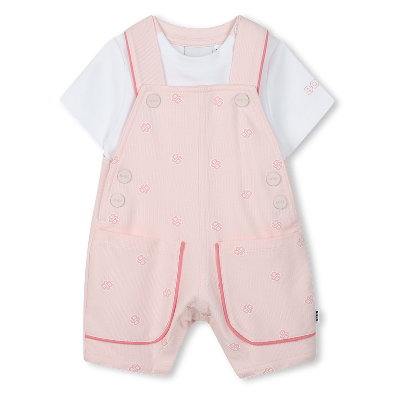 Ensemble salopette et T-shirt BOSS 
                    FILLE