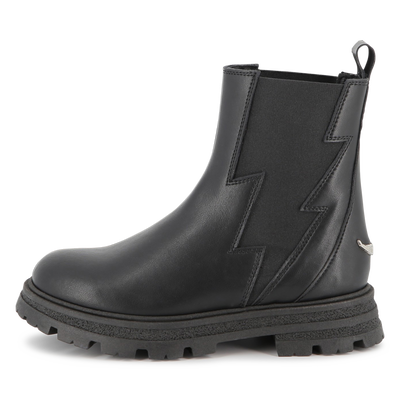 Bottines Chelsea en cuir de vachette ZADIG & VOLTAIRE FILLE