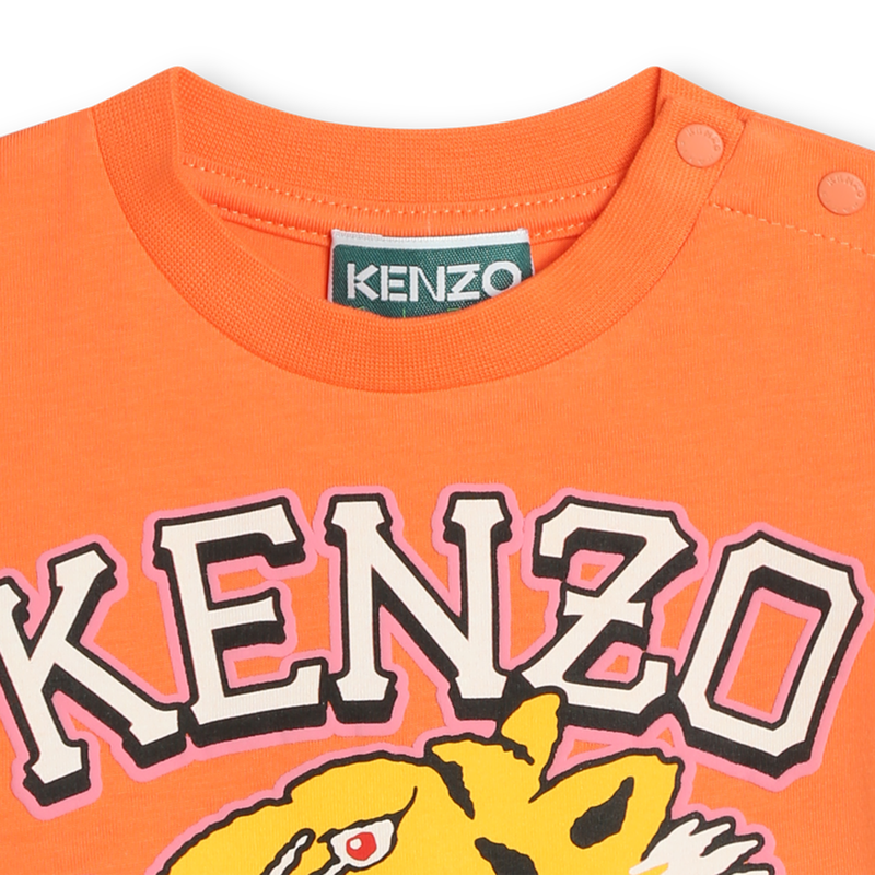T-shirt pressionné en coton KENZO KIDS 
                    UNISEXE