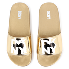 Claquettes m&eacute;tallis&eacute;es DKNY 
                    FILLE