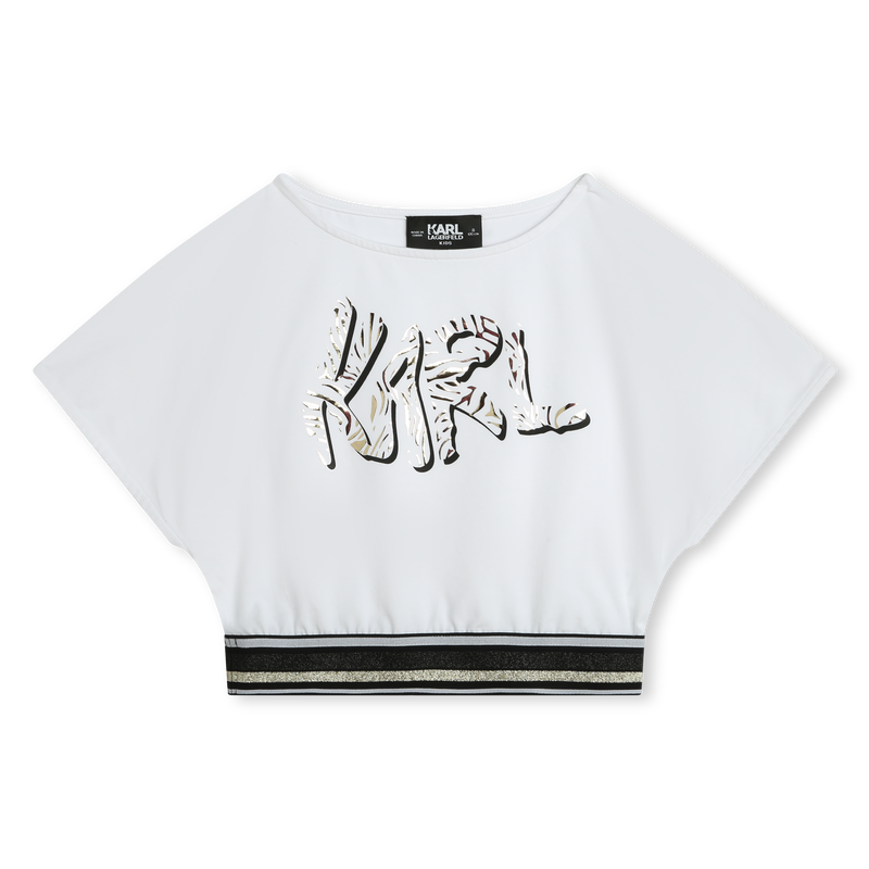 T-shirt avec base élastiquée KARL LAGERFELD KIDS 
                    FILLE