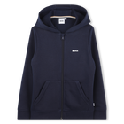 Sweat-shirt zipp&eacute; &agrave; capuche, BLEU CARGO, hi-res