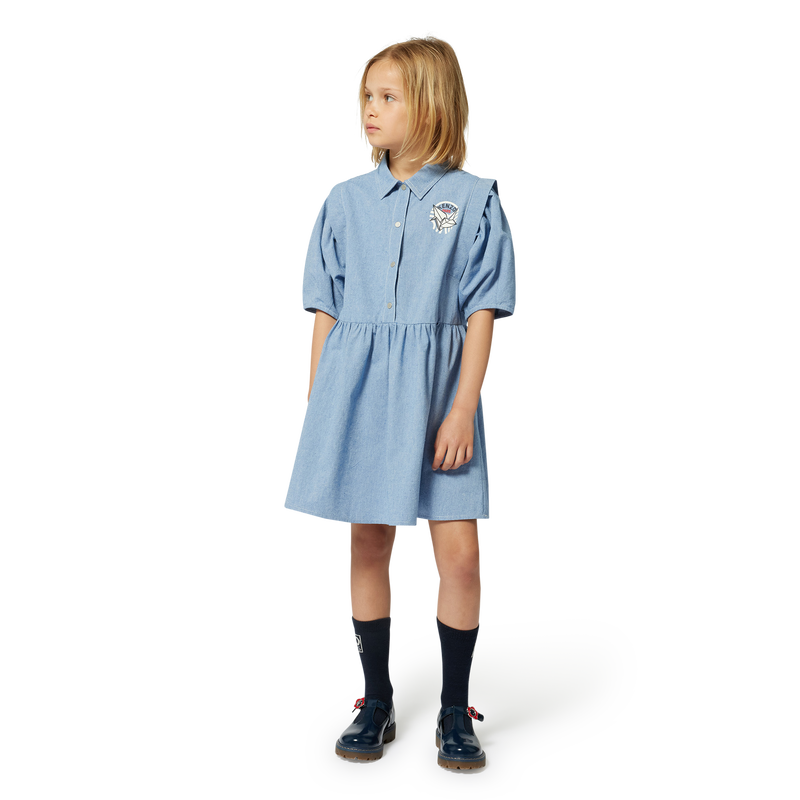 Robe chemise en coton KENZO KIDS 
                    FILLE