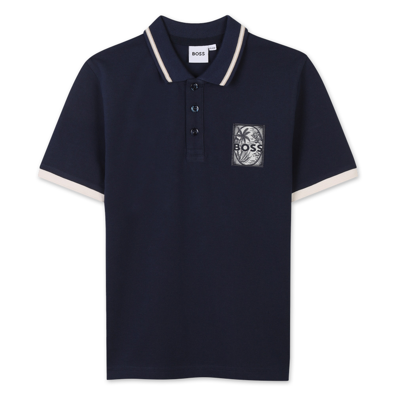 Polo avec &eacute;tiquette poitrine BOSS 
                        GARCON