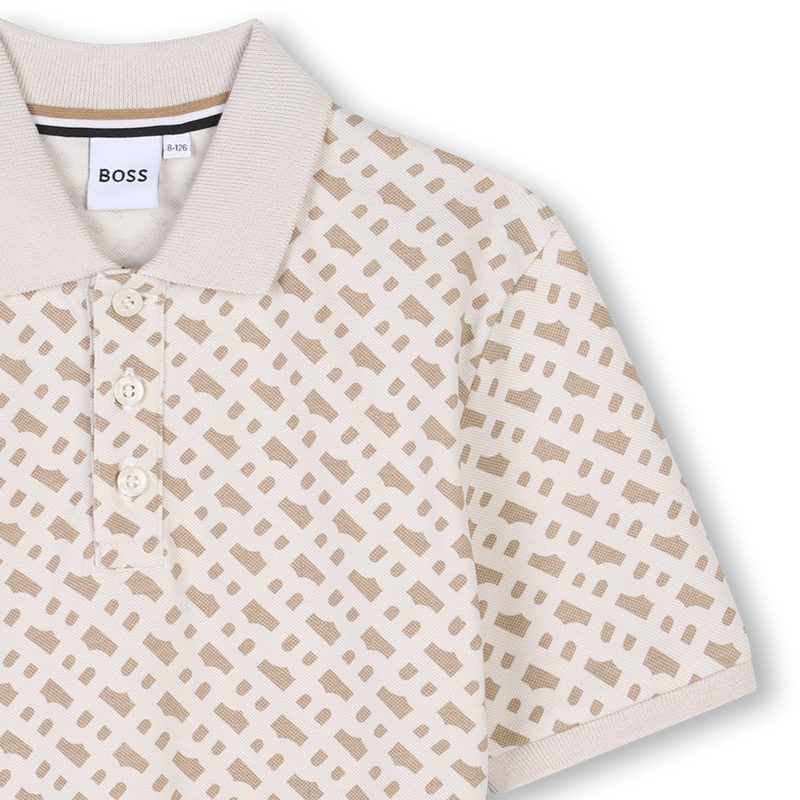 Polo coupe droite imprimé BOSS 
                    GARCON