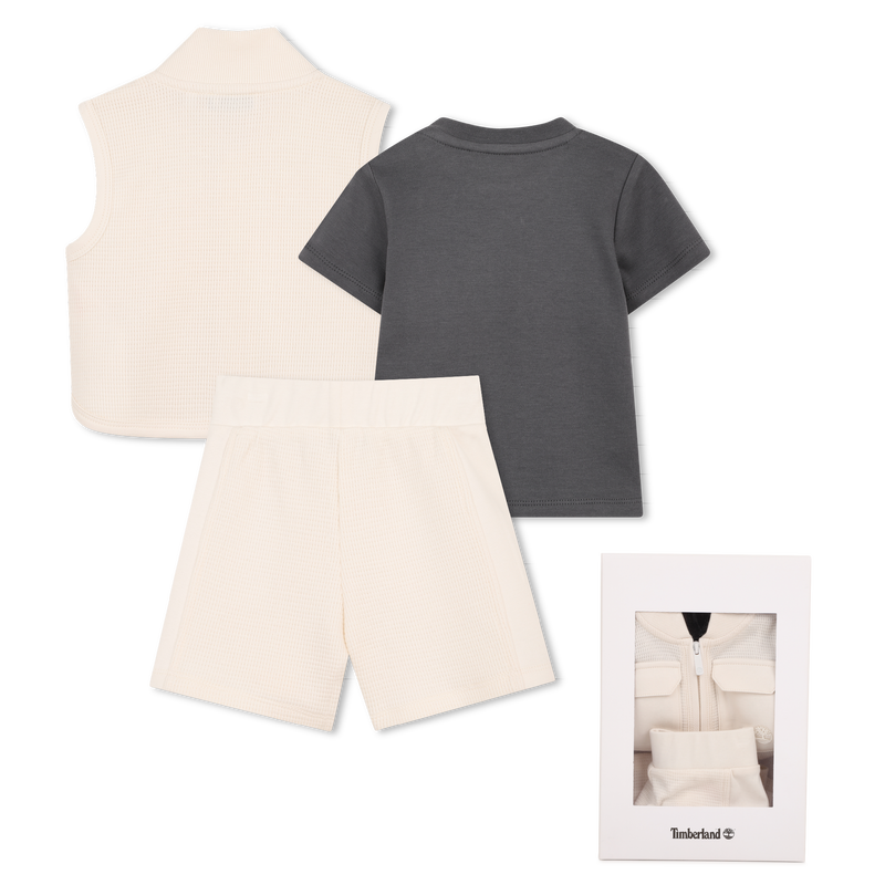 ENSEMBLE CARDIGAN, T-SHIRT ET SHORT TIMBERLAND 
                        GARCON