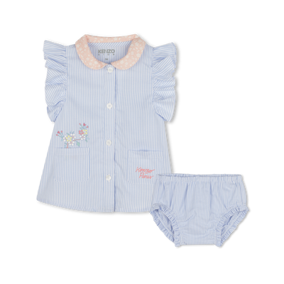 Ensemble robe et culotte ray&eacute;s KENZO KIDS FILLE