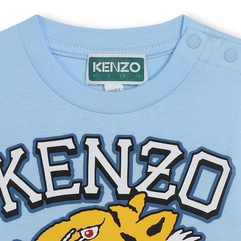 T-shirt pressionné en coton KENZO KIDS 
                    UNISEXE