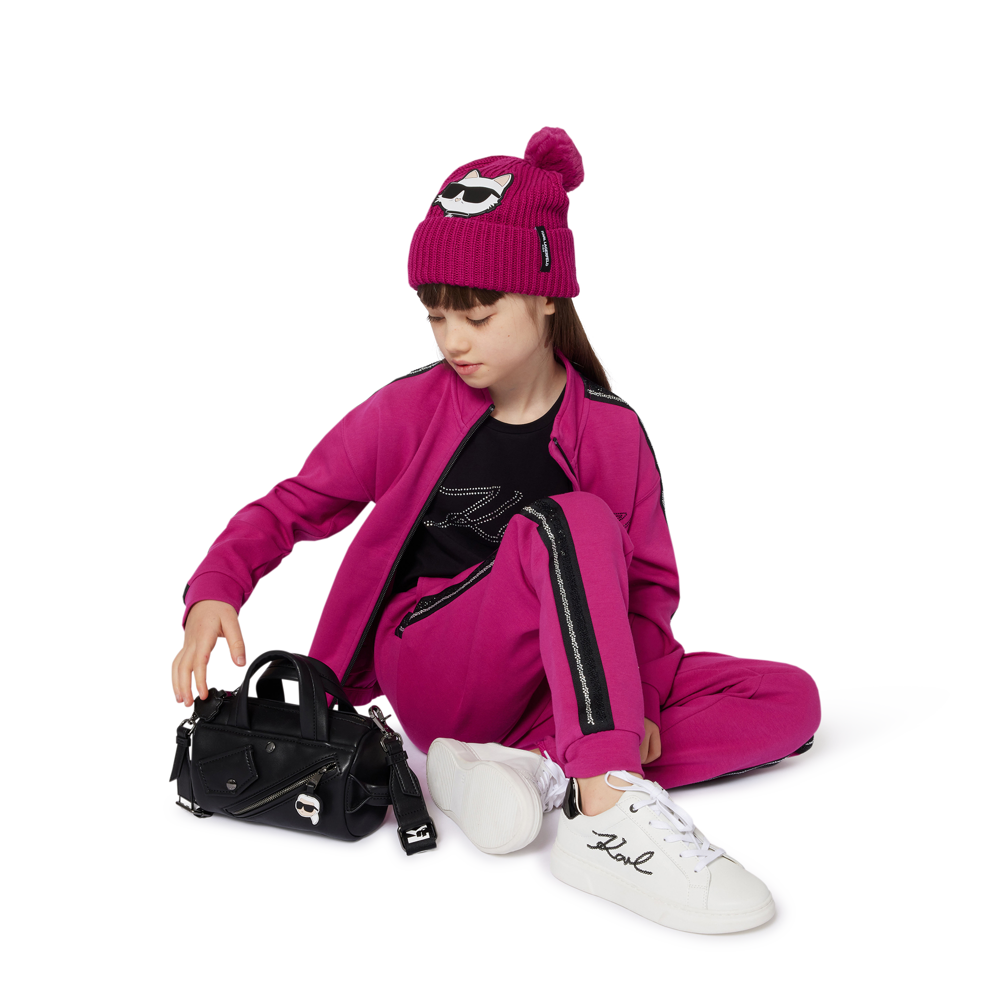 Bonnet Et écharpe 2 En 1 Enfant Fille - Coton Chaud - Taille 2 à 10 Ans - Tour De Cou Et Bonnet Assortis - 2