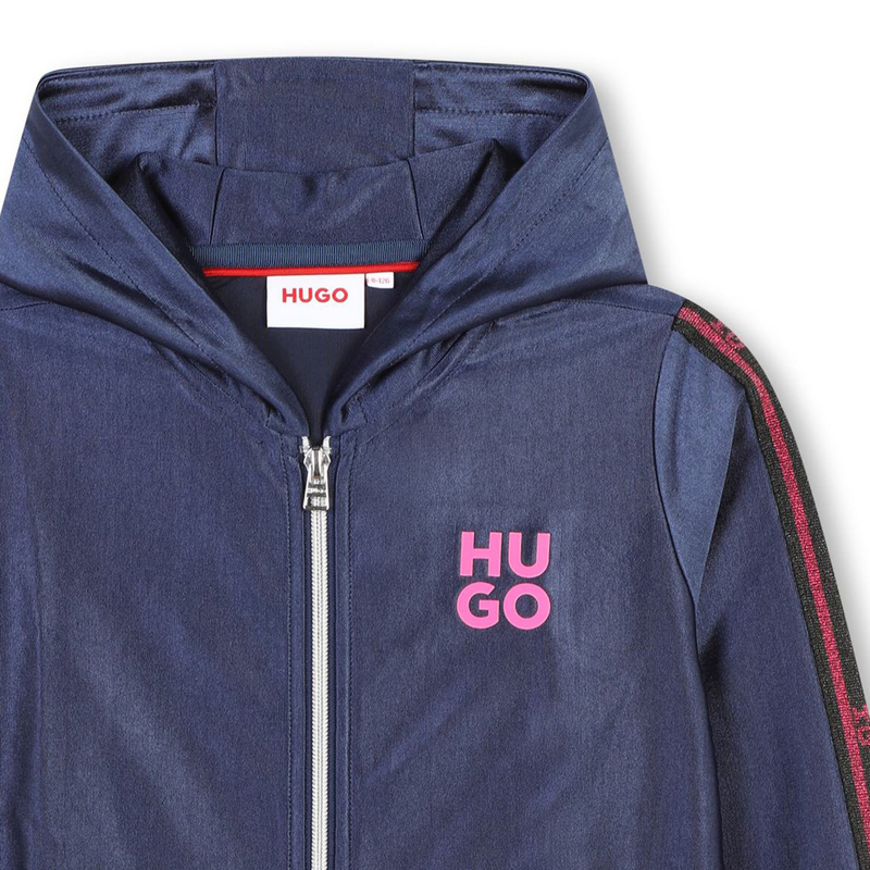 Sweat-shirt brillant zippé Hugo 
                    FILLE