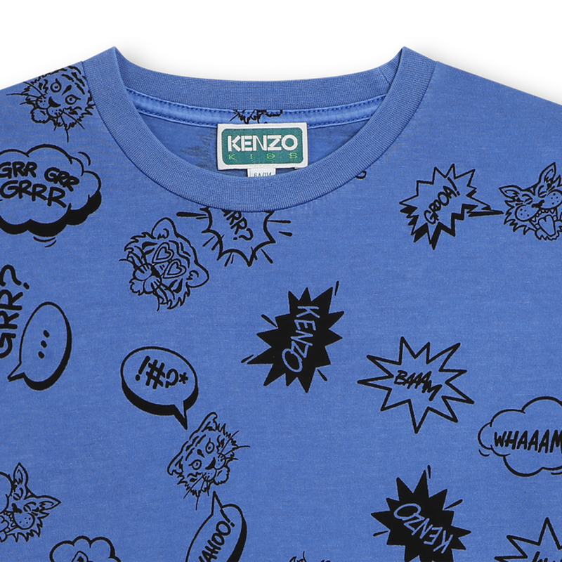 T-shirt imprimé en coton KENZO KIDS 
                    GARCON