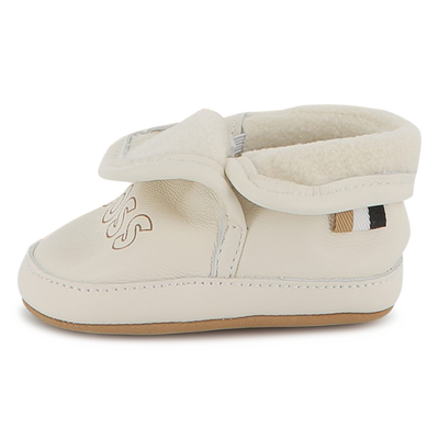 Chaussons souples en cuir de mouton BOSS UNISEXE