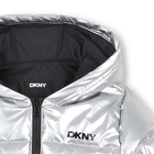 Doudoune argent&eacute;e &agrave; capuche DKNY 
                    FILLE
